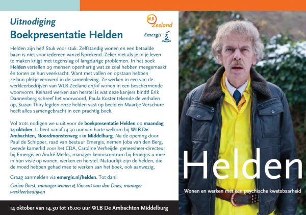 Uitnodiging boekpresentatie Helden